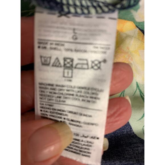 Old Navy Womens Dress Tropical Floral Resort Vacation Island Cruise Size L Mini - Picture 7 of 10